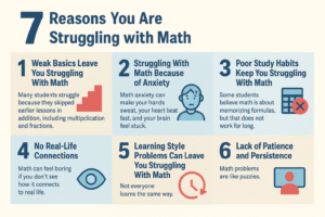 7 Reasons you are struggling with math