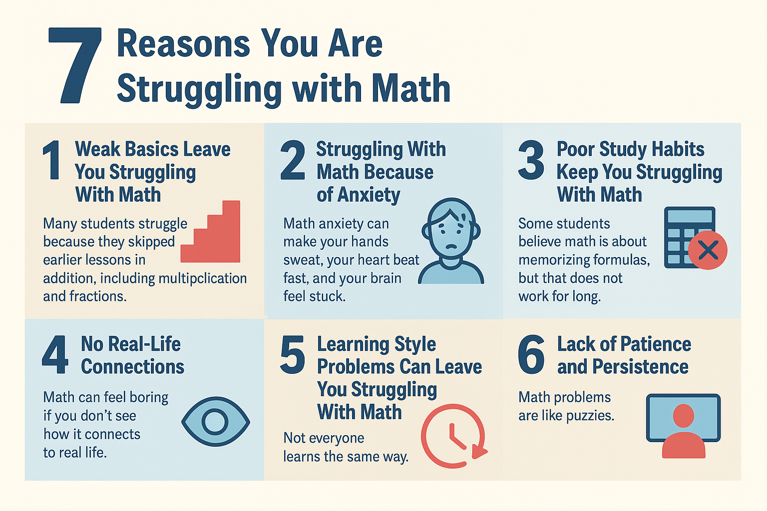 7 Reasons you are struggling with math Presto Experts